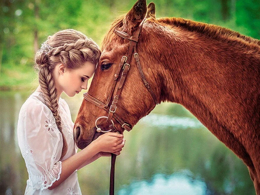 Beautiful Girl & Horse