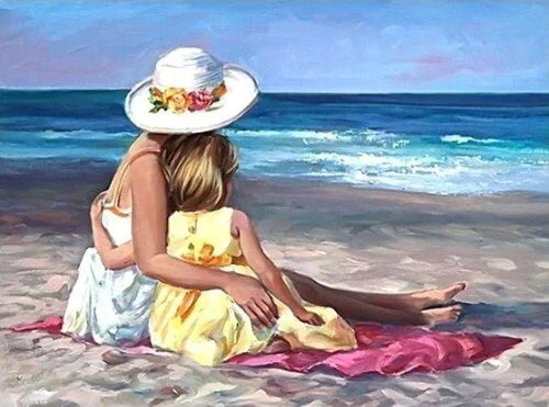 Girl & Mother on the Beach