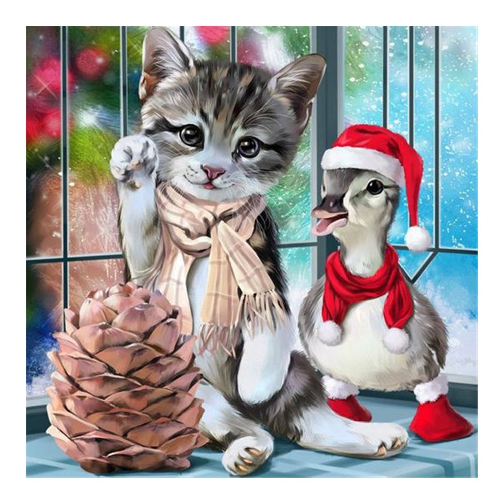 Christmas Cat & Duck