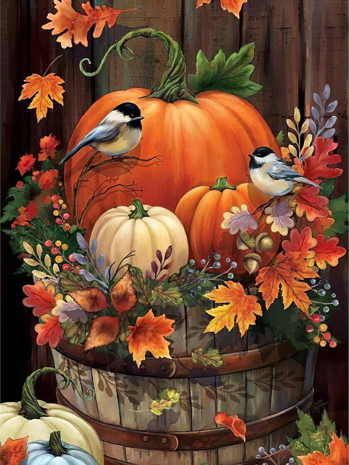 Halloween Pumpkin And Bird