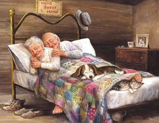 Sleeping Old Couple