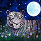 White Tiger in the Moonlight