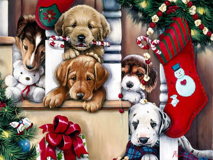 Christmas Puppies on the Loose