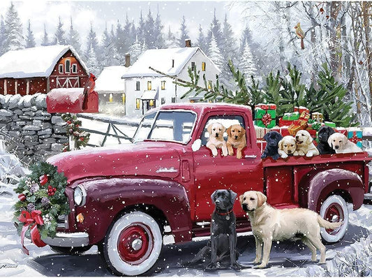 Christmas Pickup Dog