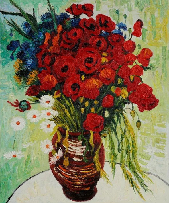 Vase with Daisies and Poppies by Vincent van Gogh