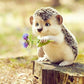 Sweet Hedgehog with Flowers