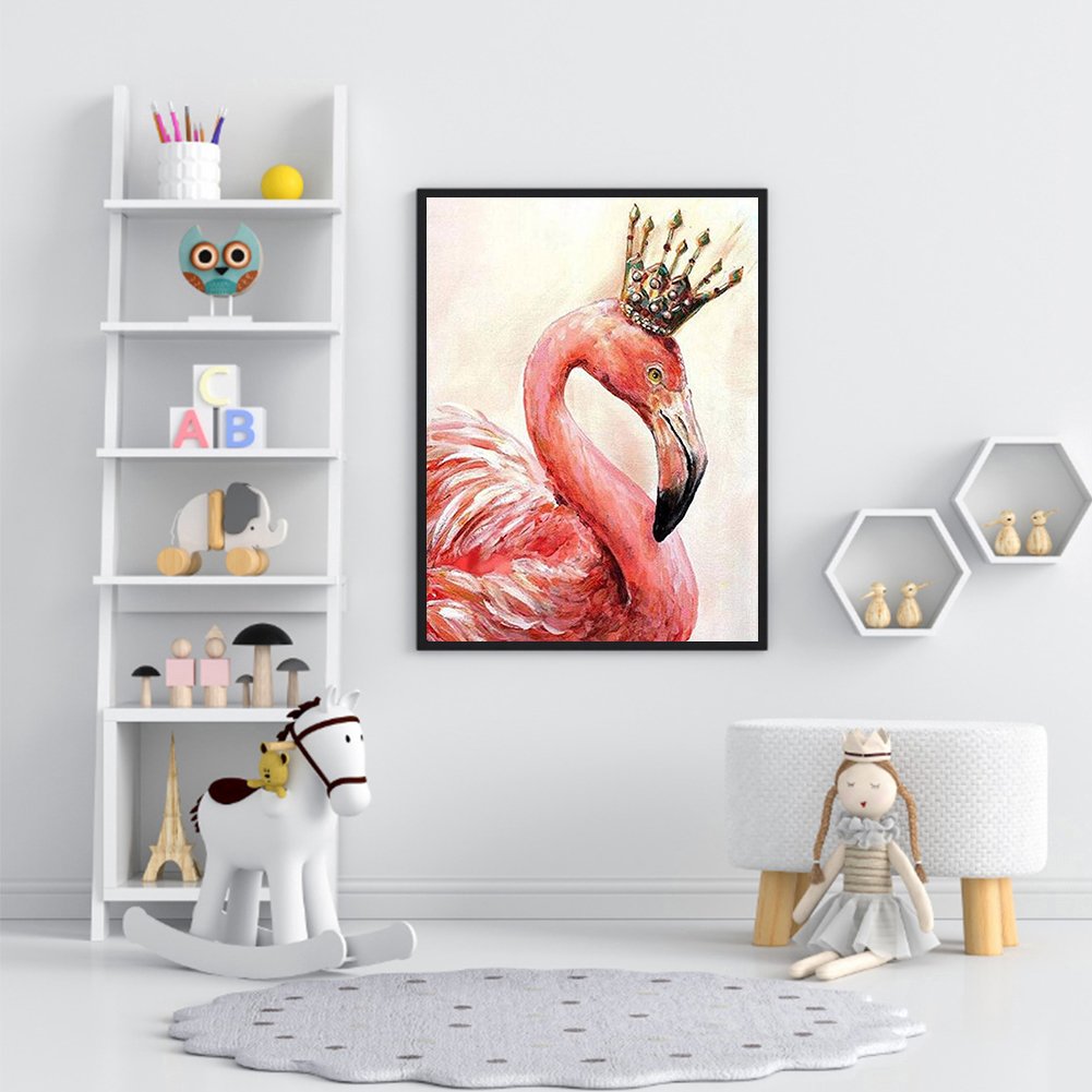 Flamingo with Crowns