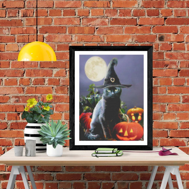 Witchy Black Halloween Cat
