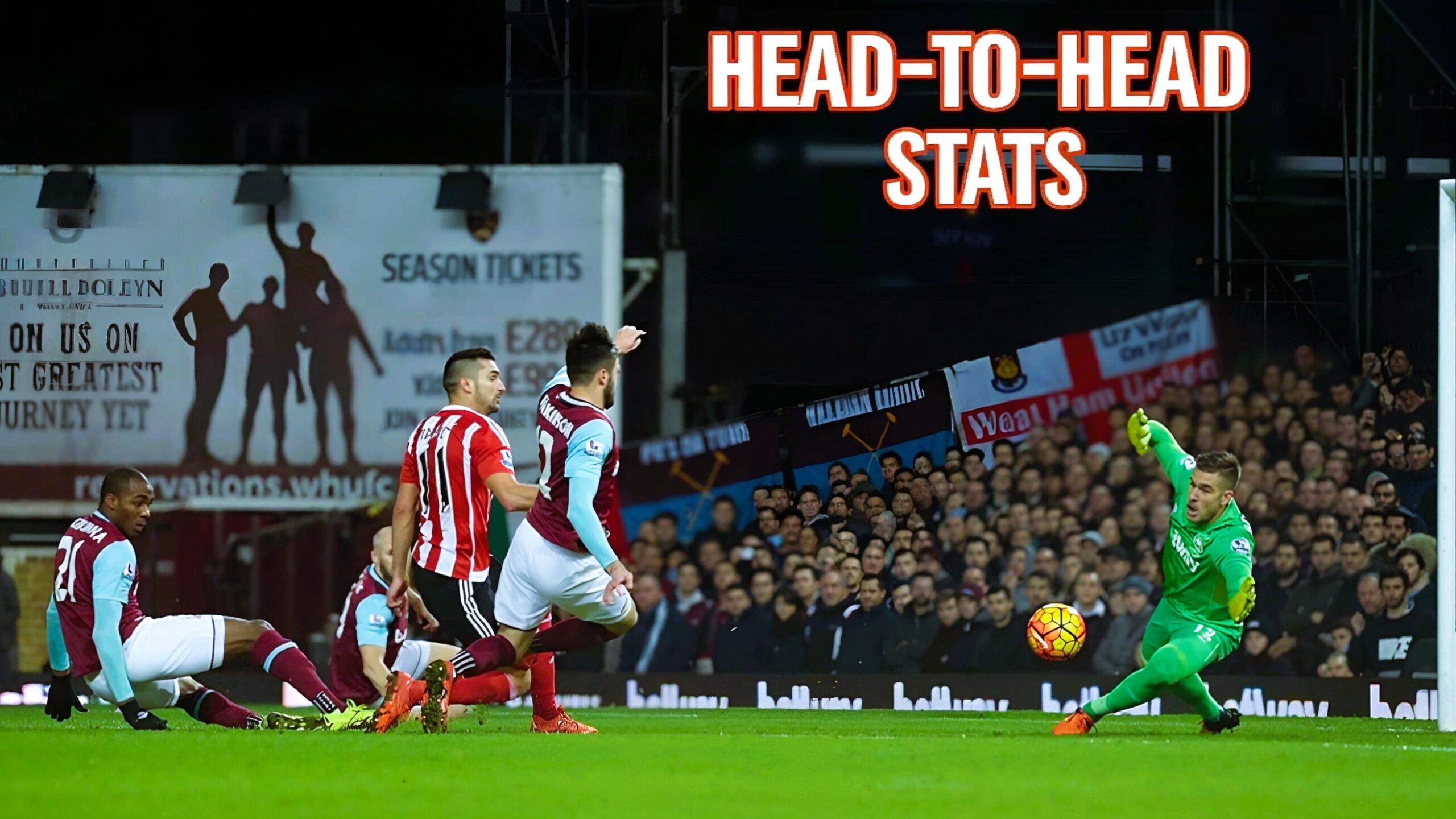 west ham united vs sunderland head to head